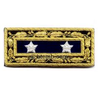 US Major General Shoulder Board - Oakleaf Border