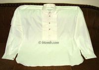 White Cotton Pleated Shirt